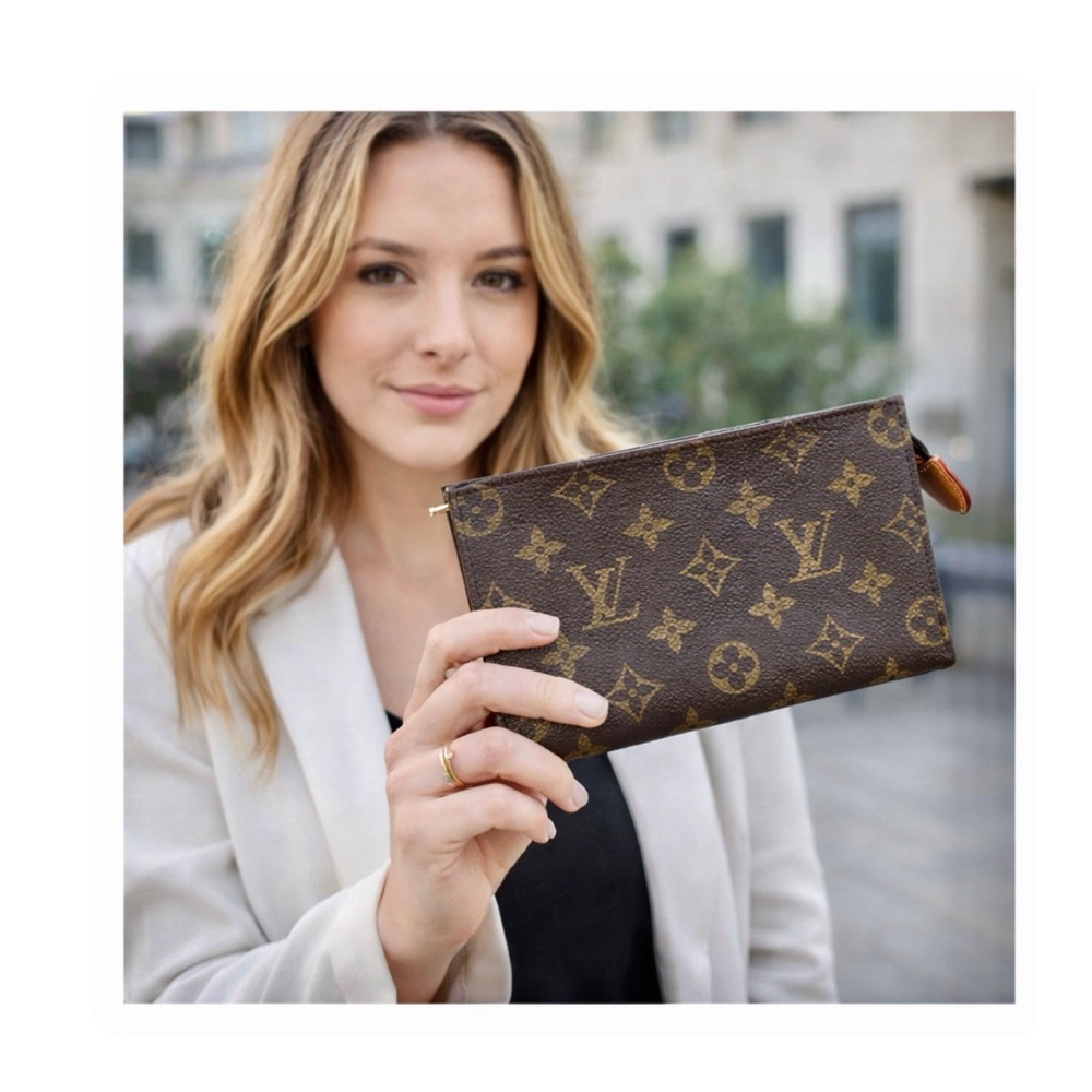 💚TIMELESS💚LOUIS VUITTON POCHETTE CLUTCH PM - Picture 10 of 11